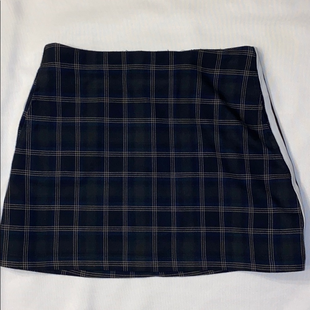 Urban Outfitters Green Checkered Skirt